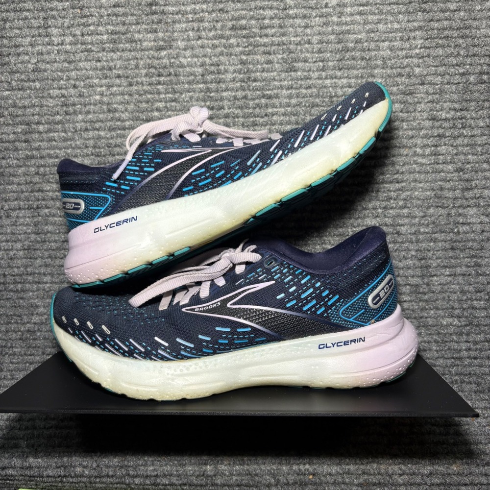 Brooks Glycerin 20 Womens Running Shoes Navy Blue Neutral 1203691B499 Size 6.5 B